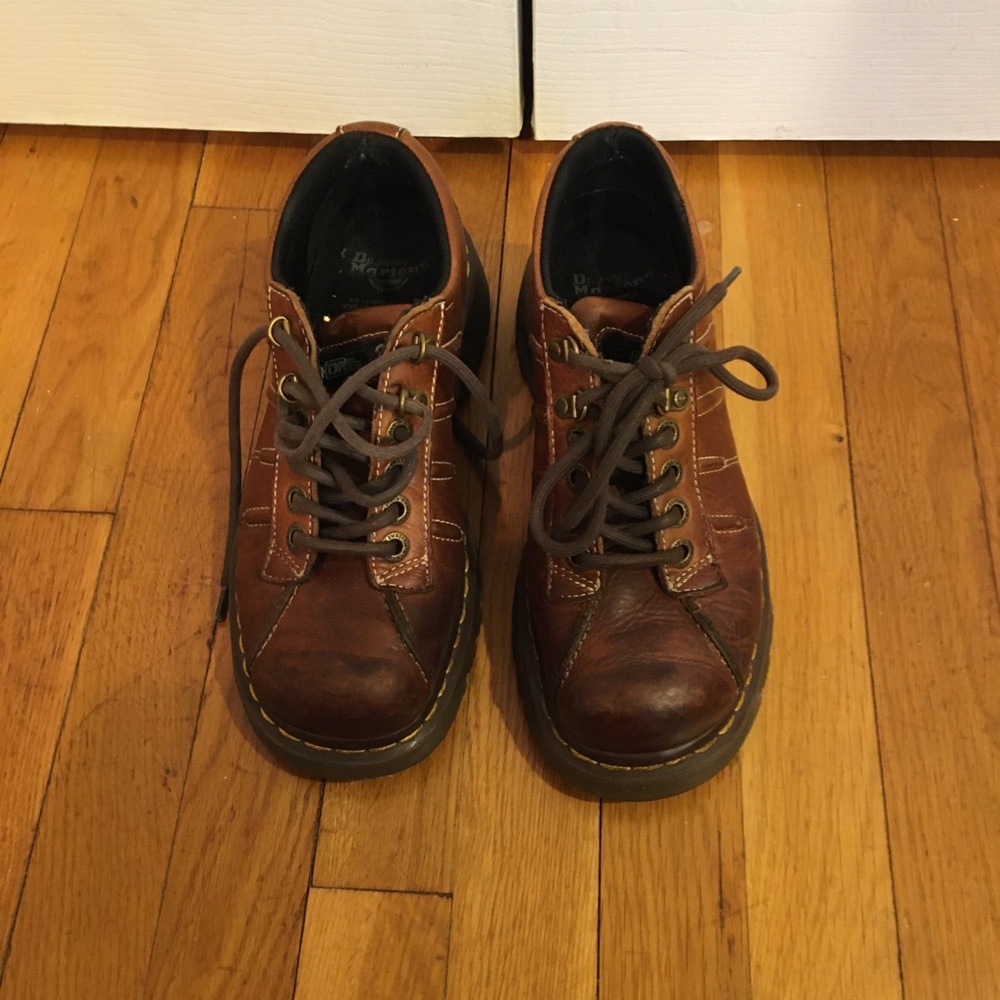 Dr Martens Brown Leather Oxford Boots
